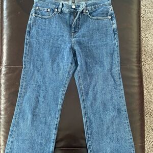 J. Crew Women's Mid Rise Kick Out Jean in Blue